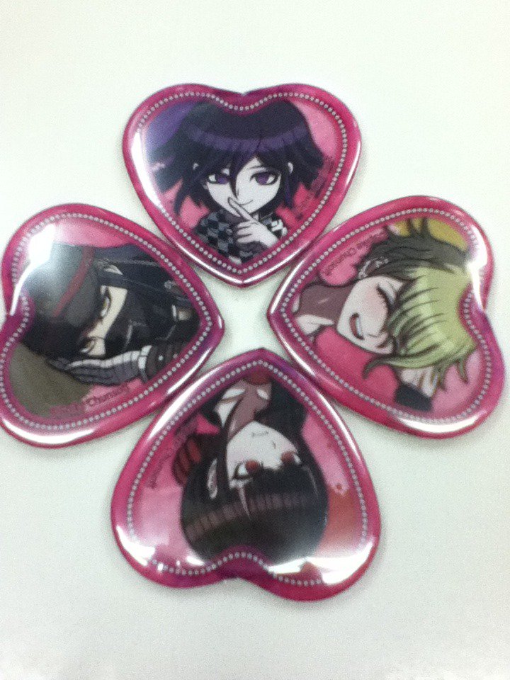 ダンガンロンパ ナンジャタウン テレ顔 照れ顔 ハート缶バッジ 真宮寺是清