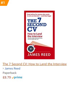James_A_Reed's tweet photo. The 7 Second CV is now #1 on Amazon, full of expert tips to help you write a winning CV #7SecondCV https://t.co/7loWJym0EY https://t.co/dxF9cKuv1T