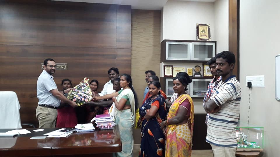 Met Sri. Srikesh Lathkar, Commissioner, Guntur Municipal Corporation along with Waste Pickers and thanked him for supporting the Waste Pickers.