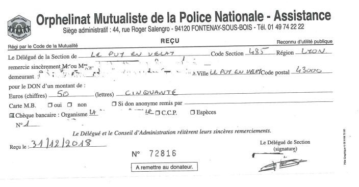 PoliceNat43's tweet photo. @PoliceNat43 remercie cette Ponote de 97 ans (pardon pour cette indélicatesse) dont la lettre nous a bouleversé par sa bienveillance (sa clairvoyance 🤔) et aussi sa tendresse. Nous irons lui remettre le reçu pour le don aux Orphelins de la Police qui accompagnait son mot.💙💟❤️ https://t.co/I4XsMTW2yL