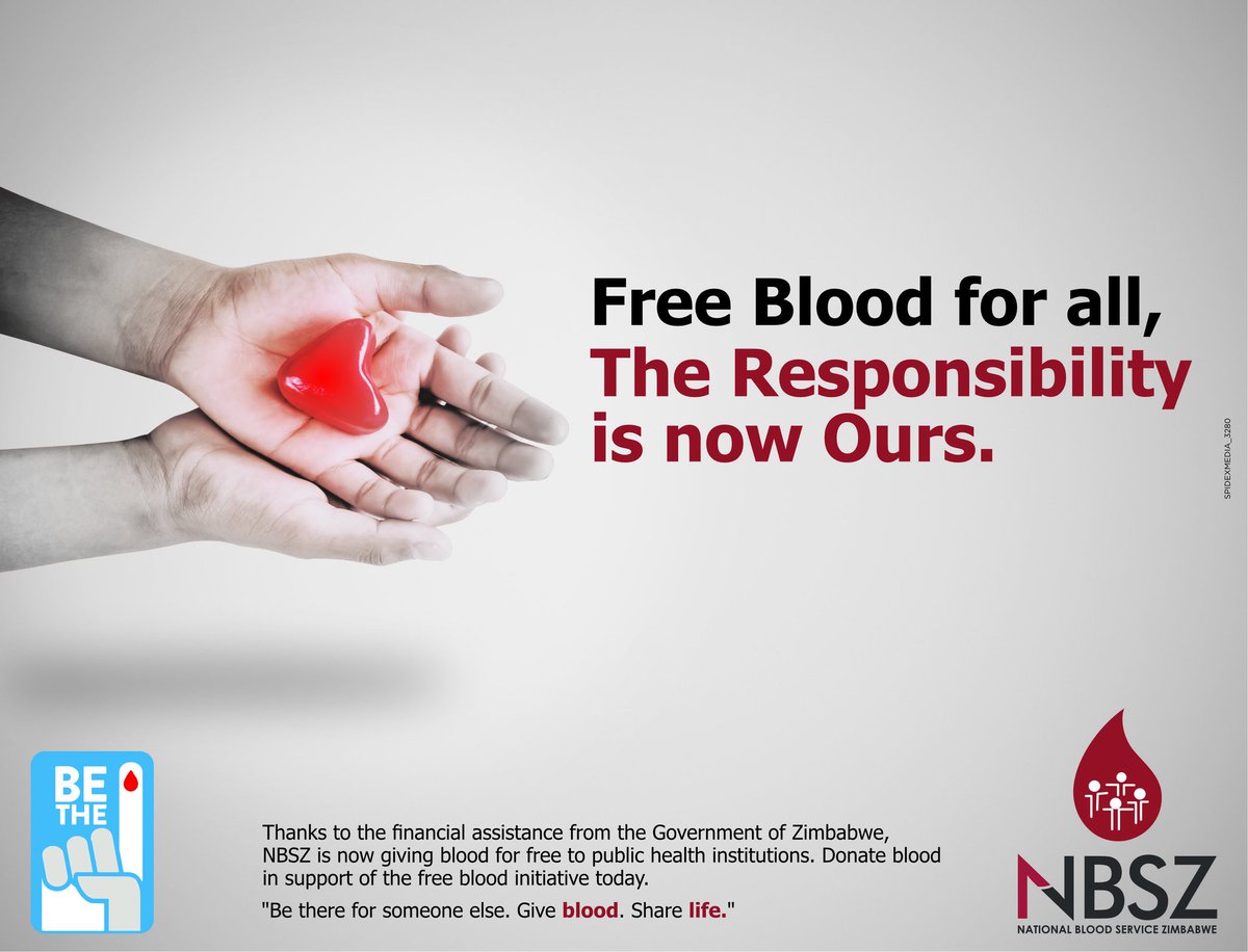 263Chat's tweet photo. In the advent of the free blood initiative, it is now our responsibility to keep the Bloodbank adequately stocked: No more excuses. Be the One &amp; Save a Life #BethereForSomeoneElse #LifeisintheBlood
@NBSZbloodbank https://t.co/TqRsJVbofl