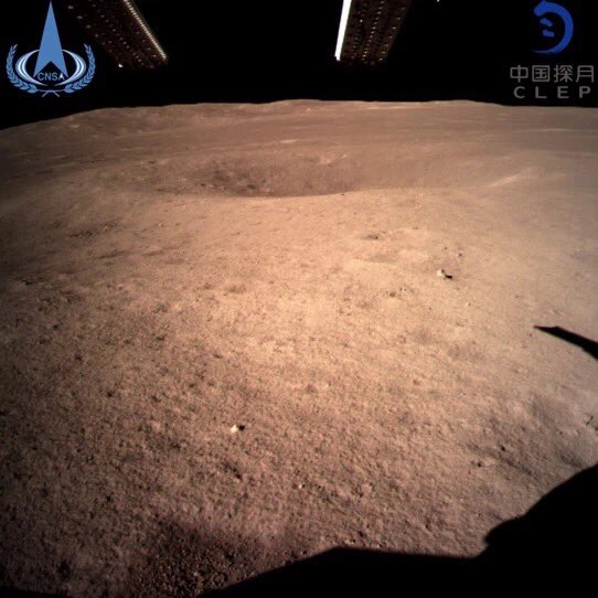 The first picture taken by CNSA on the far side of the Moon back