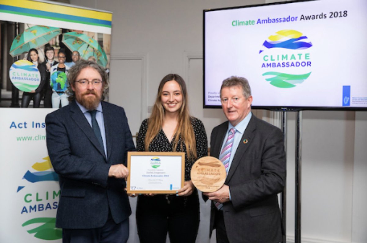 tcdglobal's tweet photo. Trinity students and alumni are leading the way to a more climate-conscious future. Student chair of @TCD_Envirosoc and alumna recognised as Climate Heroes for their exceptional work in their communities at the @AnTaisce Climate Ambassador awards. #WomenInScience #WhyTrinity https://t.co/qwcc4G4zDG