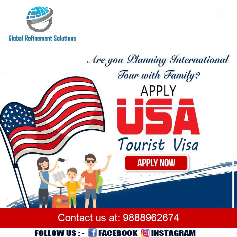 Are you Planning International Tour with Family?
Apply for USA Tourist Visa!
Global Refinement Solutions
#usavisa #touristvisa #usavisitorvisa #touristvisa #studyvisa #multiplevisa #usa #mohali #visa #service #chandigarh 
CONTACT INFORMATION
Call at: 9888962674