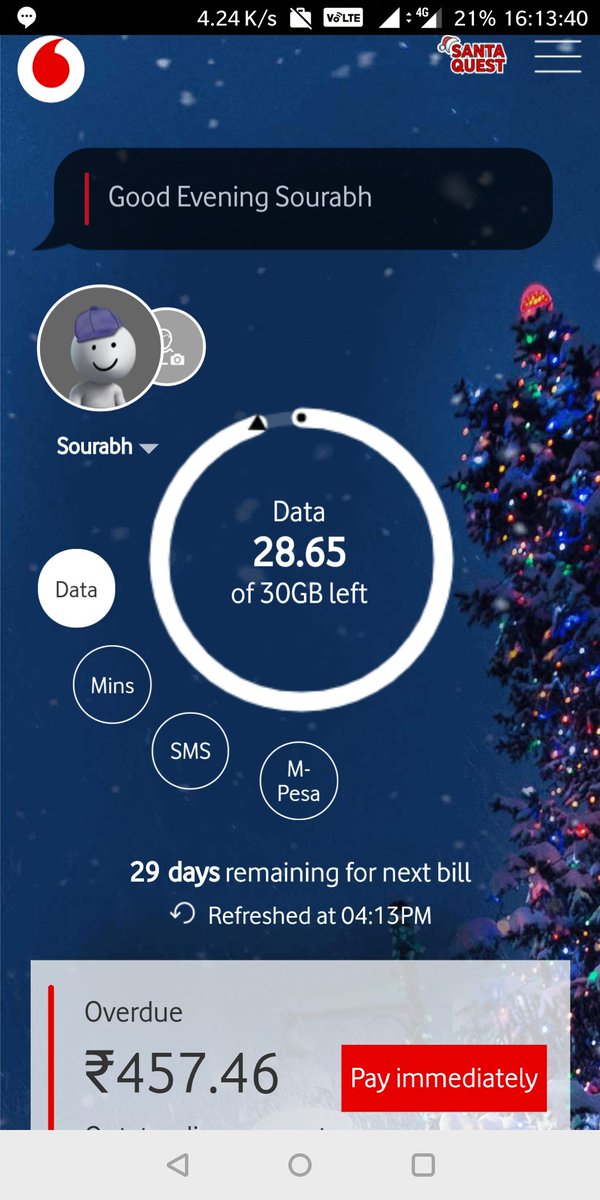 sourabhsanyal's tweet photo. What the shit @VodafoneIN . Are u guys an idiot? I had 200 gb data now reduced to 30 GB. Shitty provider you are. @JioCare @Airtel_Presence if u guys have better plan with more data n SMS n unlimited calls. Please reach me asap. Will port this week. #cheatervodafone https://t.co/kL6ysPW6vK