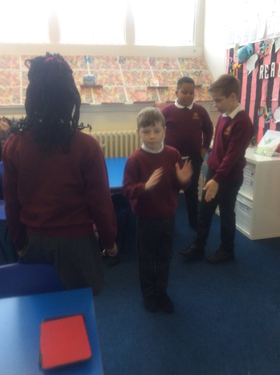 St_JamesYear4's tweet image. 4 Ghana using computing language to instruct their partner robots on how to navigate their way around the classroom. #codingday