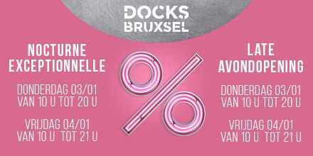 Docks Bruxsel (@docksbruxsel) on Twitter photo OUVERTURES TARDIVES @ <a href="/DocksBruxsel/">Docks Bruxsel</a> !
✅ JEUDI 03/01 : Ouverture tardive de 10h à 20h
✅ VENDREDI 04/01 : Ouverture tardive de 10h à 21h
AVONDOPENINGEN@ Docks Bruxsel !
✅ DONDERDAG 3/1: van 10.00 tot 20.00 uur
✅ VRIJDAG 4/1: van 10.00 tot 21.00 uur
#DocksBruxsel #open #late OUVERTURES TARDIVES @ <a href="/DocksBruxsel/">Docks Bruxsel</a> !
✅ JEUDI 03/01 : Ouverture tardive de 10h à 20h
✅ VENDREDI 04/01 : Ouverture tardive de 10h à 21h
AVONDOPENINGEN@ Docks Bruxsel !
✅ DONDERDAG 3/1: van 10.00 tot 20.00 uur
✅ VRIJDAG 4/1: van 10.00 tot 21.00 uur
#DocksBruxsel #open #late