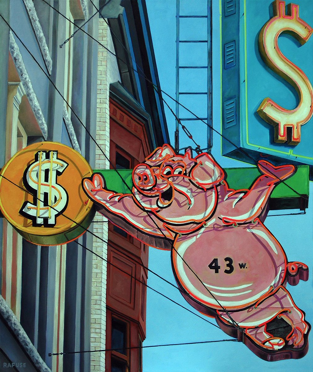 HAPPY NEW YEAR 2019
Year of the Pig - Chinese Zodiac
(Blessed with good fortune in life.) ‘
Vancouver Cultural Iconic Neon Sign
“Save-On MEATS”
Oil on canvas 
48” X 40”
43 W Hastings Street, Vancouver

chinesenewyear.net/zodiac/pig/

February 5, 2019 - January 24th, 2020