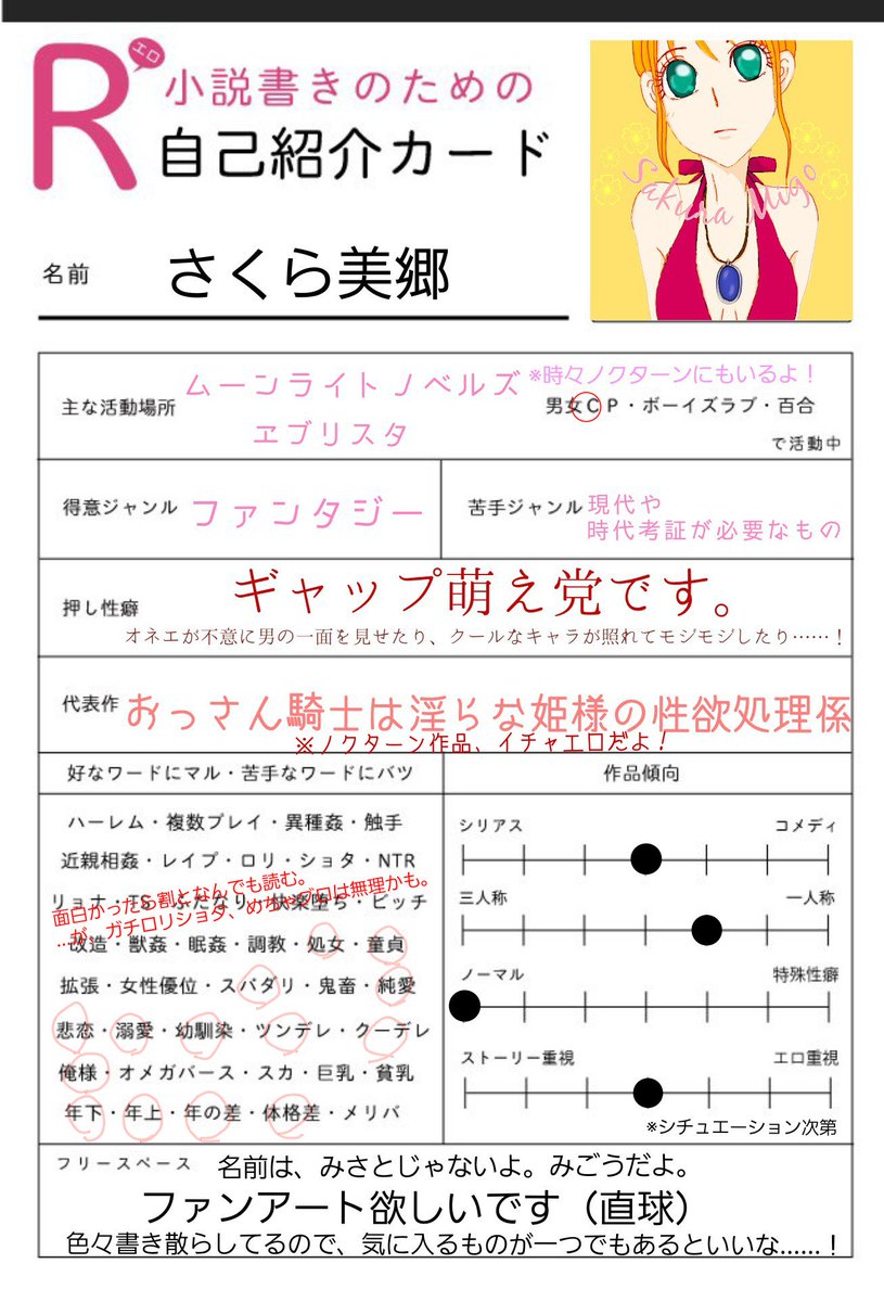 R18 R小説書きのための自己紹介カード ツイート集 Togetter R18 R小説書きのための自己紹介カード ツイート集 Togetter