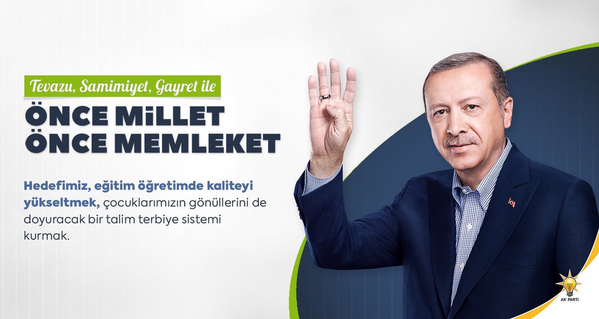 "Hedefimiz, eğitim öğretimde kaliteyi yükseltmek, çocuklarımızın gönüllerini de doyuracak bir talim terbiye sistemi kurmak." #ÖnceMilletÖnceMemleket