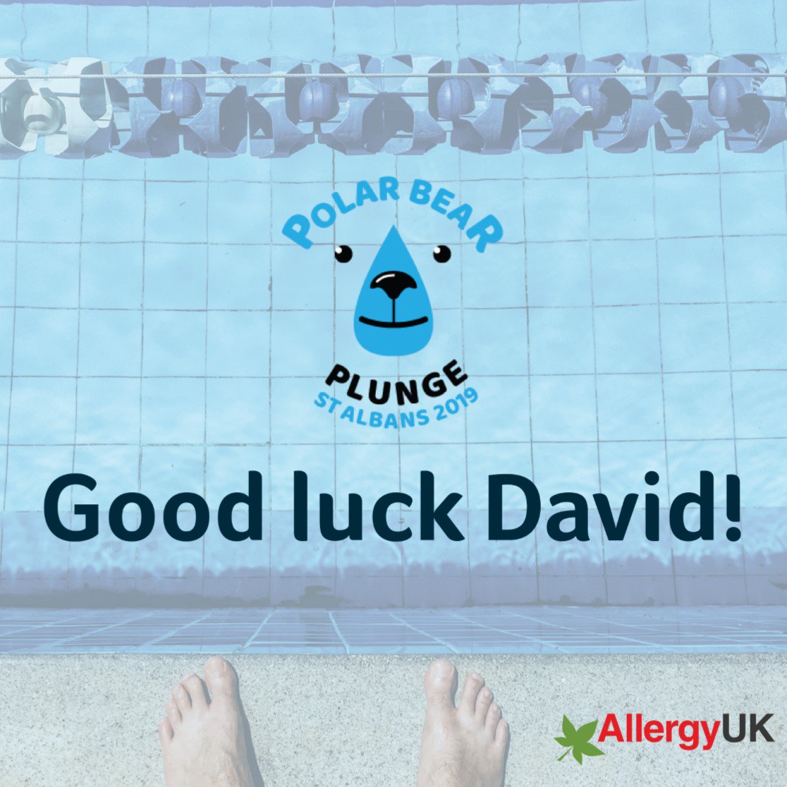 AllergyUK1's tweet photo. Good luck to David who is taking part in the Polar Bear Plunge today. We hope the water doesn’t feel as cold as it is!

@PlungeStAlbans
#polarbearplunge2019 #charity #fundraiser #newyear https://t.co/70sfcFYIPE