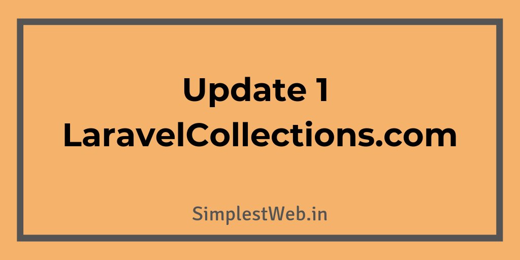 skadimoolam's tweet image. I just published a blog post about the New changes to #LaravelCollections
zurl.co/rrIc
#laravel #sideproject #php #projectupdate
