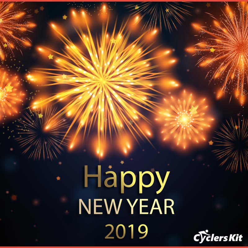 cyclerskit's tweet photo. Let us celebrate the dates on which we change the world 
🎊🎉Happy New Year🎊🎉
#HappyNewYear2019 #cyclerskit #cycling https://t.co/rzLheGSZoI