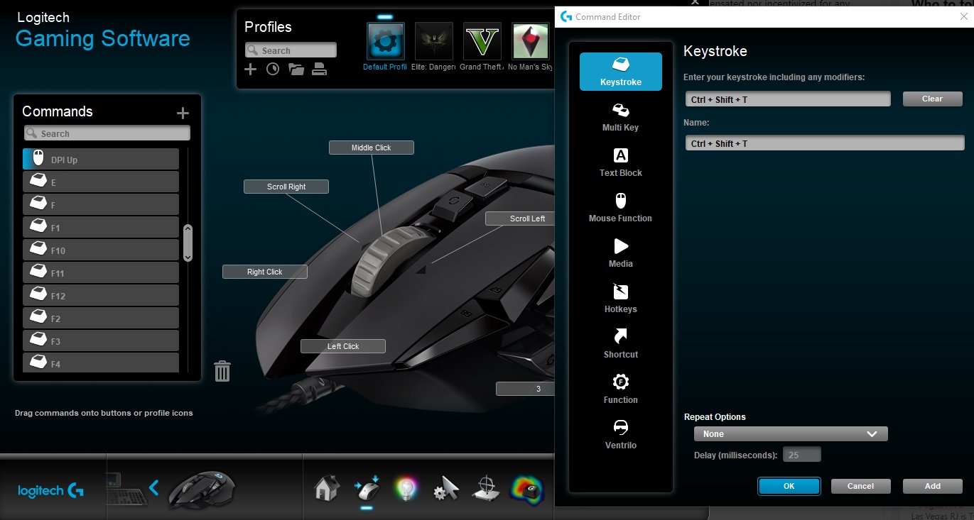 Swiftonsecurity I Use Logitech G502 At Home With Its 11 Different Buttons But Now I Want It At Work Combined With Voiceattack You Can Build Extremely Complex Macro Chains Without