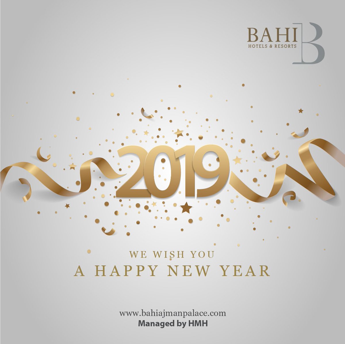 Bahi Ajman Palace Hotel wishes you a happy new year. 
#BahiAjmanPalace #HMHHotelGroup #NewYears2019