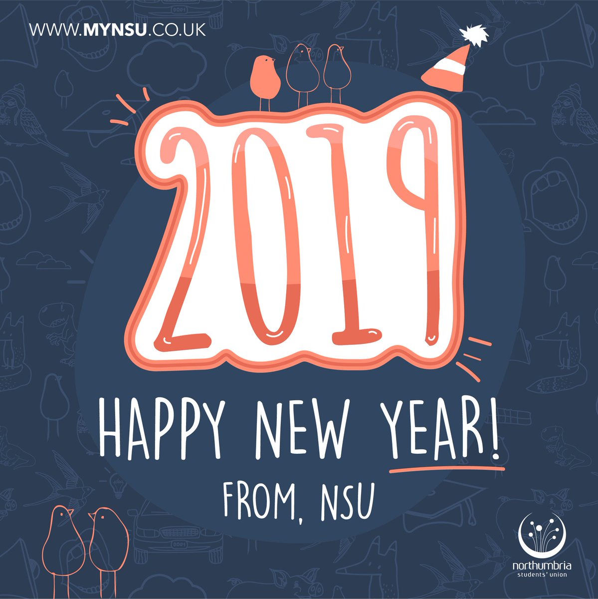 NorthumbriaSU's tweet photo. HELLO 2019 ✨

HAPPY NEW YEAR TO YOU ALL 🎉 https://t.co/vR1G7jWR1Z
