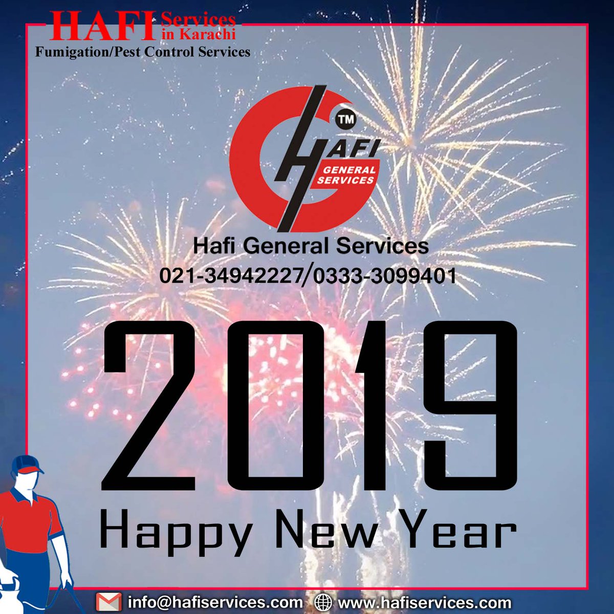 HAFI_Printing's tweet photo. #HAPPYNEWYEAR
#HappyNewYear2019
#Office #Restaurants #Commercial #home
#Fumigation & #Pestcontrol #Services in #Karachi #Pakistan
Details
#Termite Proofing Treatment
Anti #Mosquito #spray
Anti #Bed_bugs
Pest Control
#Rodent / #rats #Control
https://t.co/L0LGBO3cIR https://t.co/pz1hytKIvl
