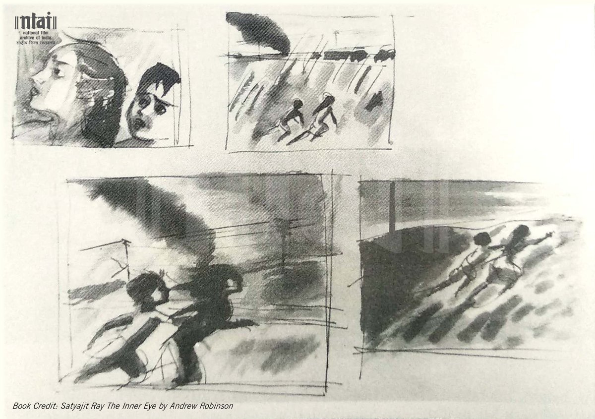 NFAIOfficial's tweet photo. Stalwart filmmaker #SatyajitRay made his directorial #debut with classic #PatherPanchali (1955). The 1st in his #ApuTrilogy established a tradition of realist filmmaking in #India.

#BeginningOfLegends

Check out some of the sketches by him showing the conception of the film: https://t.co/FnUfqLJ8WT