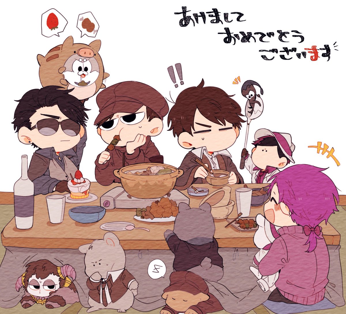 ppooui1's tweet photo. 遅く��りましたがあけましておめでとうございます！今年も変なのばっか描いてると思いますが何卒ゆんるりよろしくお願いします！ https://t.co/joUgPD774o