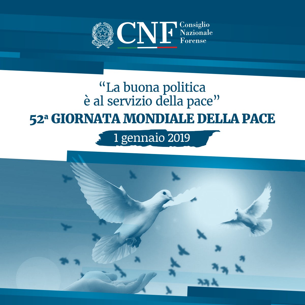 CNF_it's tweet photo. Buon anno dal Consiglio Nazionale Forense!
#1gennaio #giornatamondialedellapace https://t.co/Wj68aBmWYi