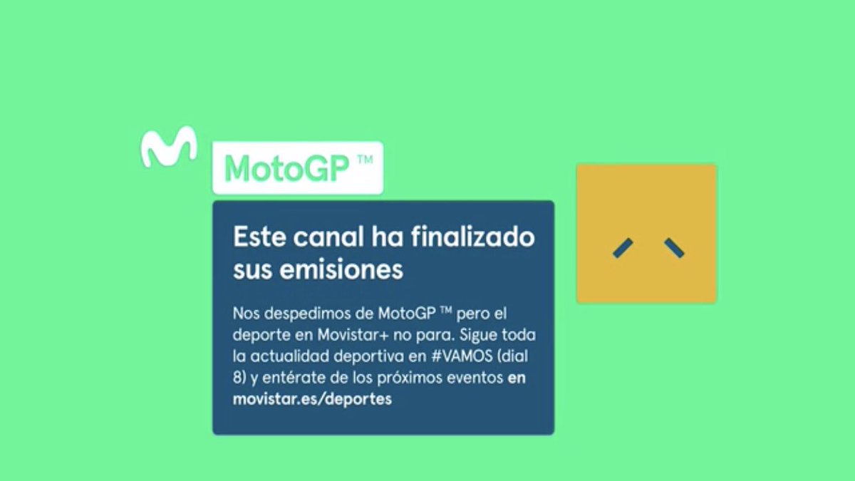 MedF1osTV's tweet photo. Movistar MotoGP ha finalizado sus emisiones https://t.co/OzsgT4PjVI