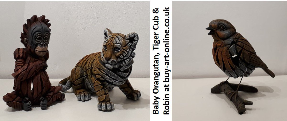 BuyArtOnlineUK's tweet photo. Smaller Edge Sculptures are Baby Orangutan, Tiger Cub and the most recently released Robin. See detail..https://t.co/qgAK9n0UcU
#EdgeSculptures #MattBuckley #Cute https://t.co/u53qJ3se9X