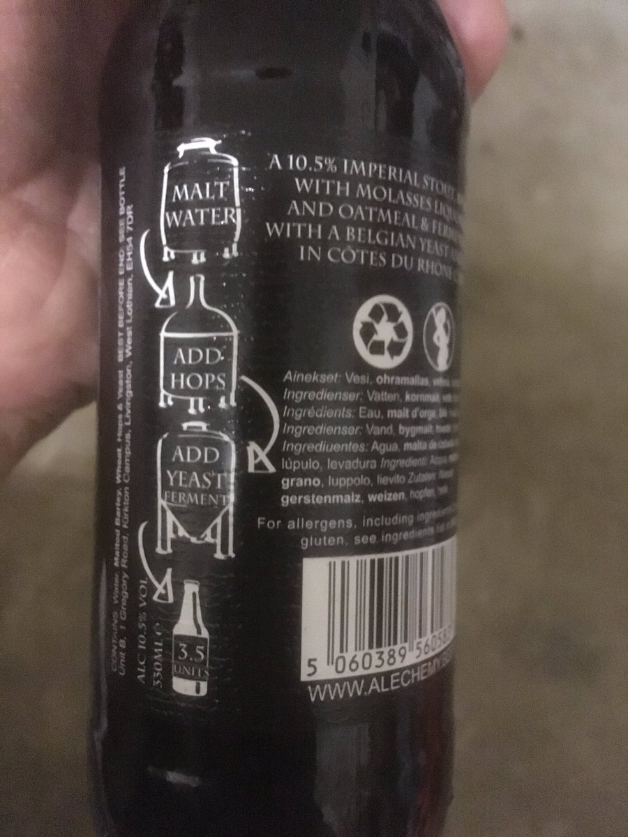s77tux's tweet photo. #BringOutTheImp
โImpโs sleepinโ.โ
โThen I guess you better go wake him up!โ
@AlechemyBrewCo (10.5% ABV / 330ml) Imperial Stout https://t.co/ugCeVCYUpq