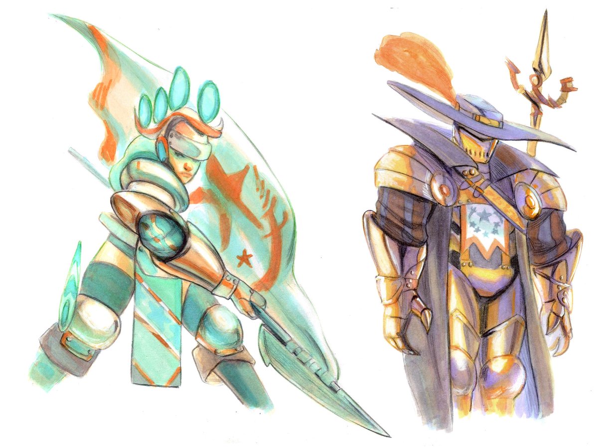 SwxrdZ's tweet image. I have a thing going on with my DeviantArt Page, Movelist Voting! Select which chayou’d like to see moves for:
Green Soldier, or Golden Soldier? 

#marker #chartpak #blickarts #copic #movelist #rpgspell