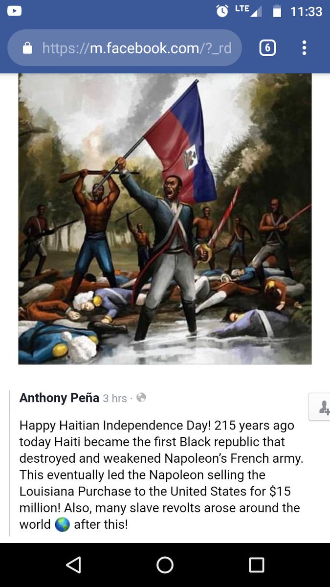 BlackXodus's tweet image. #HaitianIndependenceDay

Parents, Grandparents, Mentors and Educators:
Make sure the youth know this #BlackHistory
#ProjectSeparation