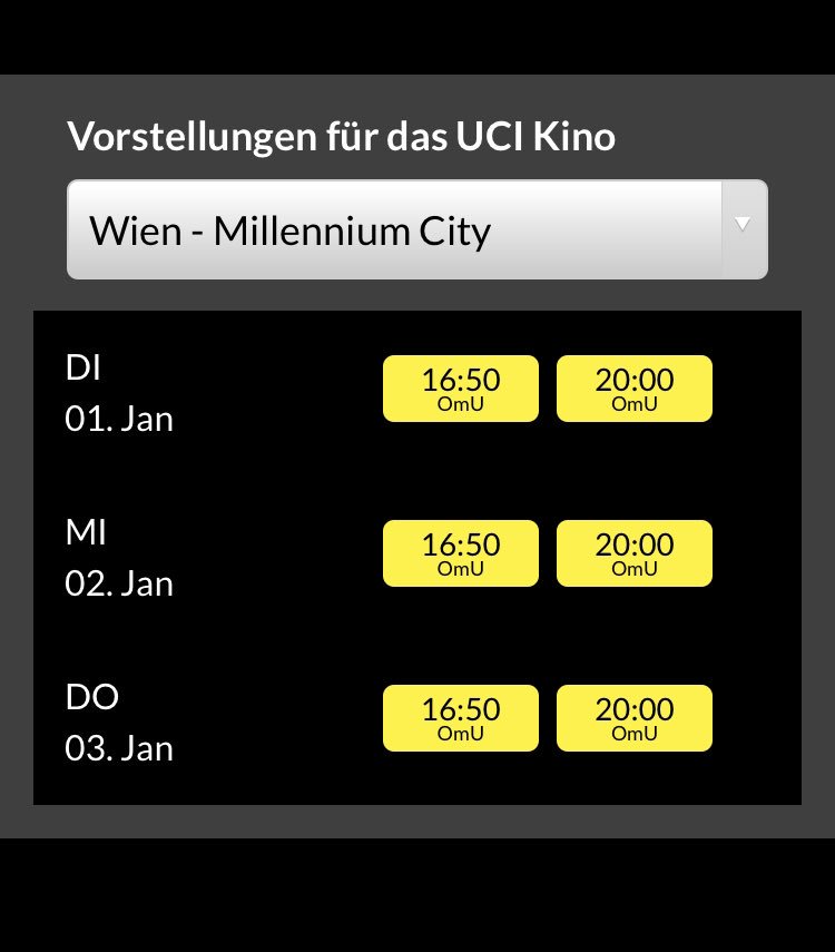 SRKAustria's tweet photo. #NewYearWithZero

Am heutigen Neujahrstag könnt Ihr #ZERO in den folgenden Kinos in Österreich sehen: 
UCI Milleniumcity
https://t.co/VI9d2LsdTK
Gasometer Cinema
https://t.co/lBJYqg6FG0
UCI Graz Annenhof
https://t.co/AgUUeWYOvB
@iamsrk @AnushkaSharma #KatrinaKaif 

#ZeroInAustria https://t.co/p72feLArSX