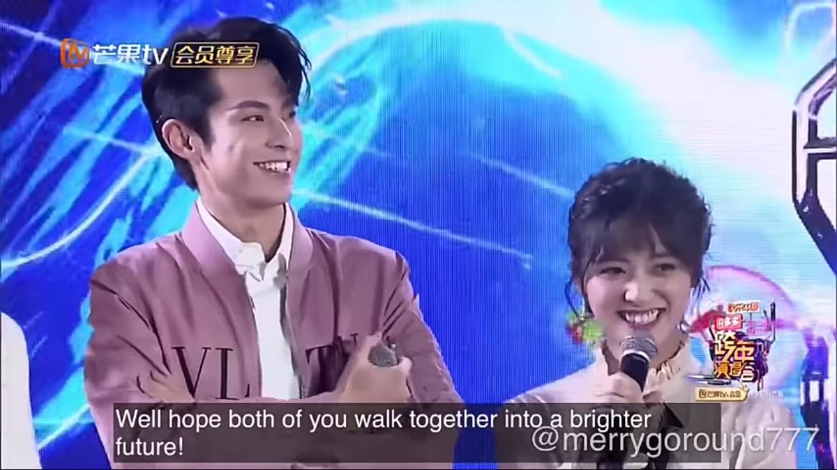 (2) They were asked to evaluate their own performance, and look this is one of the times where Yy praise Dd  he even apologize to her yet she just said " Hey! It's a New Year " and again those smiles they have for each other  Oh yes! For your brighter future together 