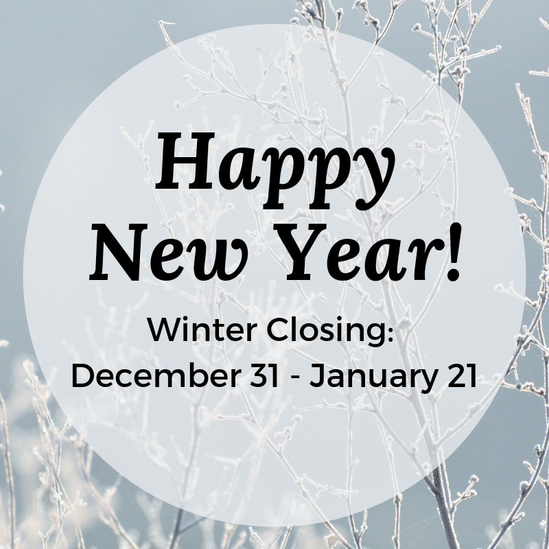 Happy New Year! The historical site is now CLOSED for winter break and will reopen  on January 22.