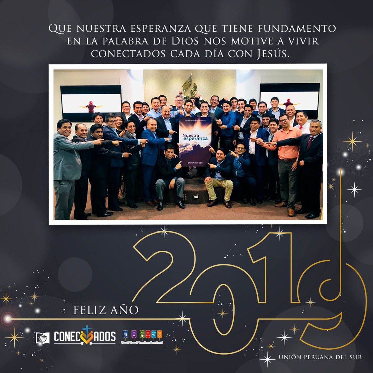 Al iniciar el año 2019, renovemos juntos, nuestro compromiso con Jesús, su Palabra, iglesia y su misión; que #NuestraEsperanza se fortalezca cada día más; porque: “Cuando la esperanza está anclada en el cielo, encaras la vida con otros ojos, ves más allá” <a href="/prertonkohler/">Erton C Köhler</a> #MD2019