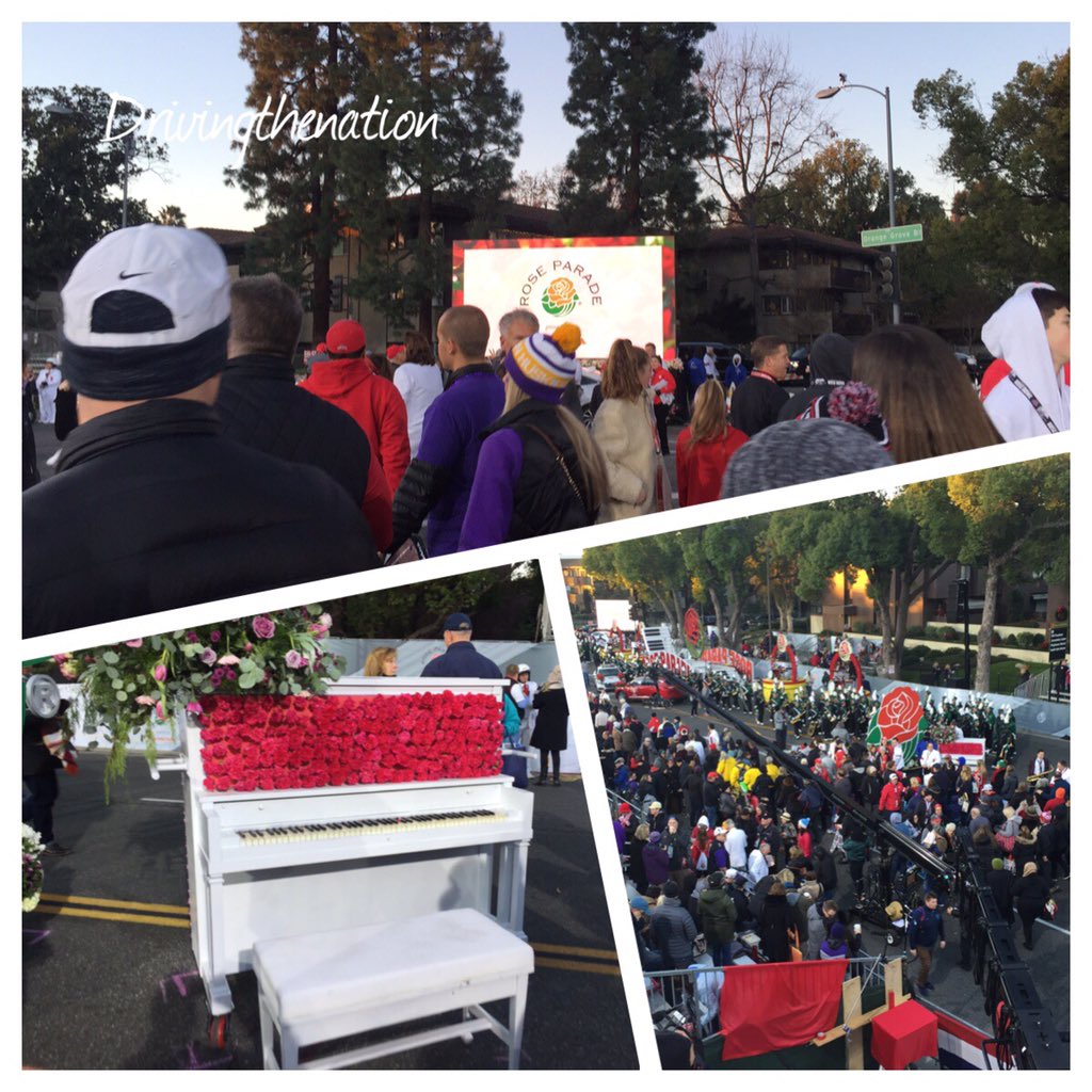 drivingthenatio's tweet photo. #goodmorning We are in #pasadena #california for the #rosebowlparade #roseparade #melodyoflife #tor #tournamentofroses #happynewyear #beautiful #thegiftoftime  #rhythmoftheheart #roseparadefloat  https://t.co/JgLAAz5ULf https://t.co/hDJxYEOohT