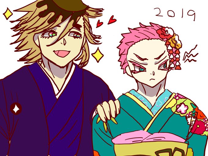 アマリリス💐さんがTwitterに投稿した猗窩座(鬼滅の刃)のイラスト。