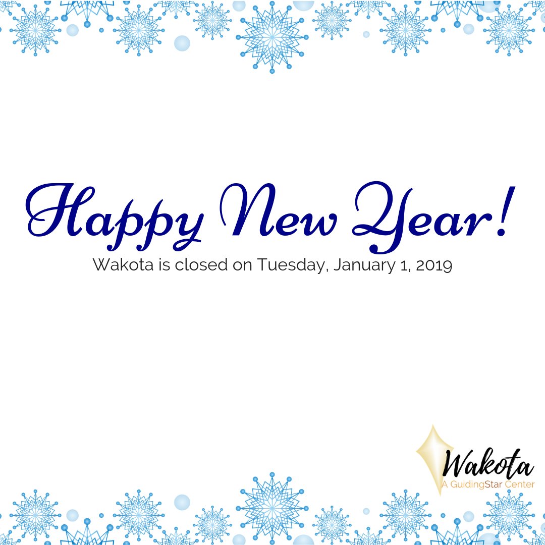 GSWakota's tweet photo. Happy New Year from all of us at Wakota!
#HappyNewYear2019 #NewYearsDay #Celebrate #NewYear #MakePositiveChanges #WakotaCares #WeAreHereForYou #Support #HelpingFamiles #LifeGoals https://t.co/fZJ1oMM5Nx