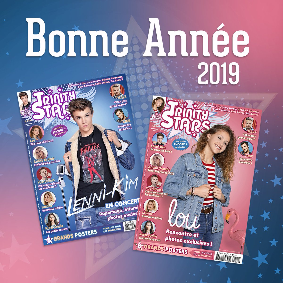 TrinityStars's tweet image. Bonne année à tous. Que 2⃣0⃣1⃣9⃣ vous apporte bonheur, réussite, amour et santé. Et que vos rêves se réalisent 🎉 love #trinity
