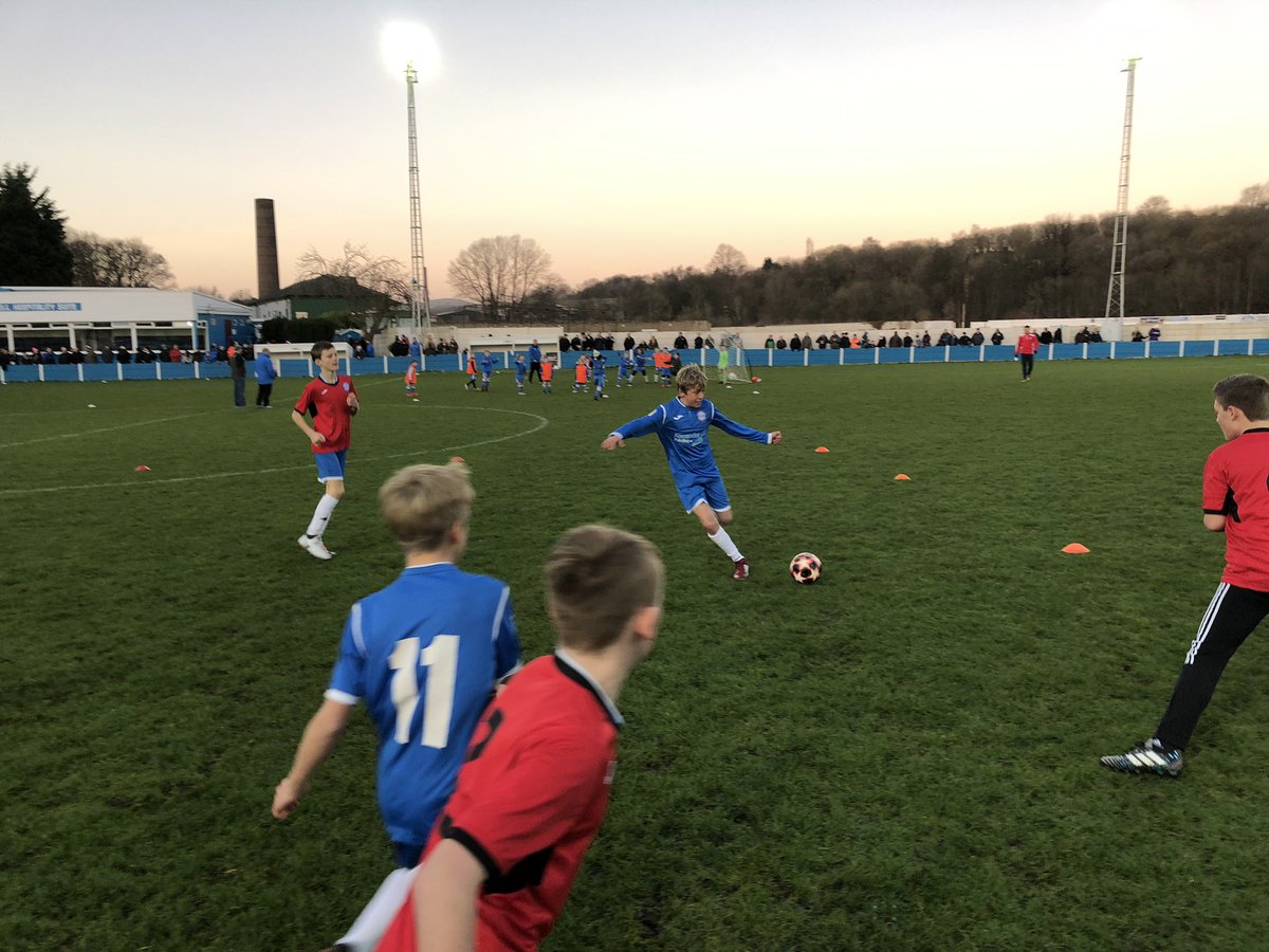 Rammy Juniors providing the half time entertainment in today’s New Year’s Day @evostikleague game between @RamsbottomUtd and @ACFC1916

#futurerams #rammyfamily