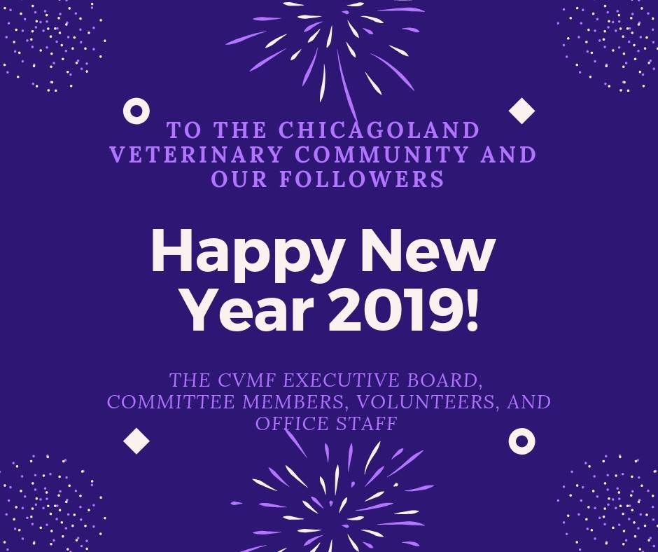 HAPPY NEW YEAR 2019!  🎉🎉🎉. Wishing you and your family a new year filled with prosperity, good health and fun times with your friends and pets!  

#veterinary #happynewyear #chicago #charity #veterinarian #vettech #vetstudent