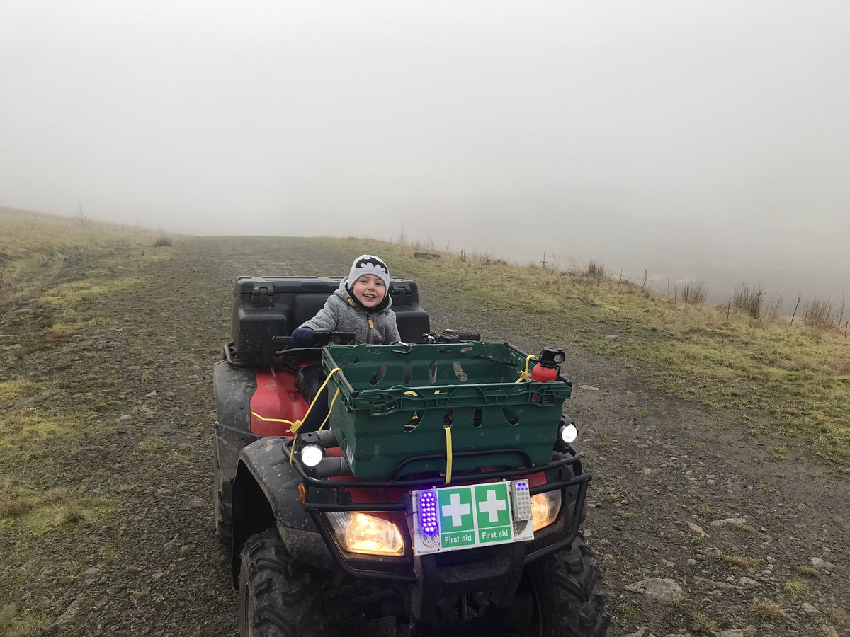 Dai_John_7's tweet photo. Started 2019 with a mountain quad ride, mogs wanted all the lights on as it was foggy... Safety first son. #quadbike #fatherandson #hondaquads https://t.co/jQNu1y2njV