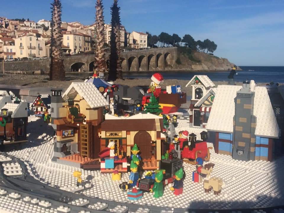 Xmas Lego Village at the beach.