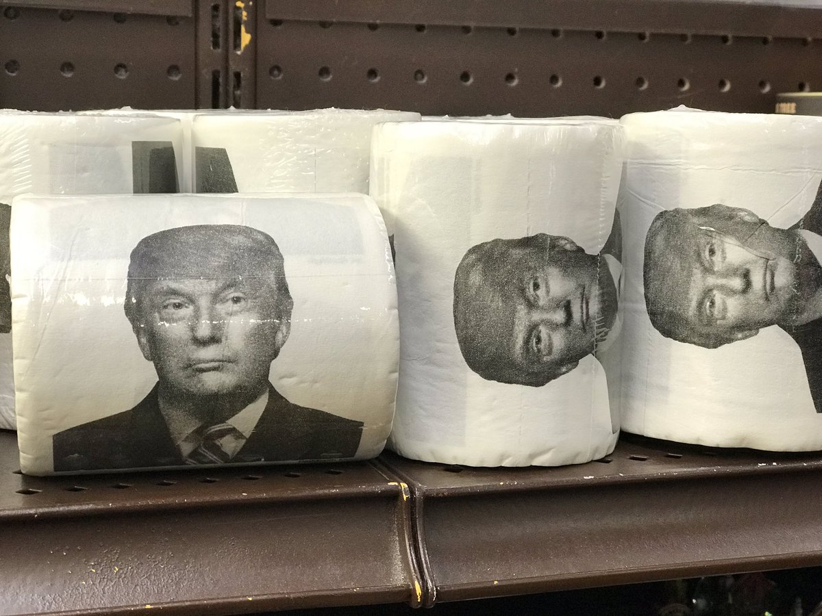 Selling off the shelves. Trump toilet paper! Might be an option in Australia if we turn over another Prime Minister! #PoliticsToday