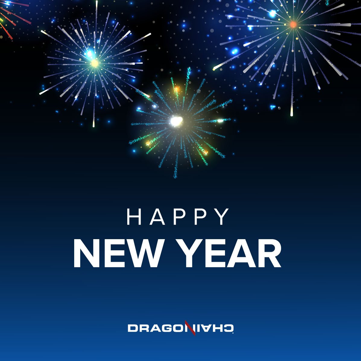 dragonchain's tweet image. Wishing everyone a #HappyNewYear! We look forward to sharing new memories and innovations with you in #2019!