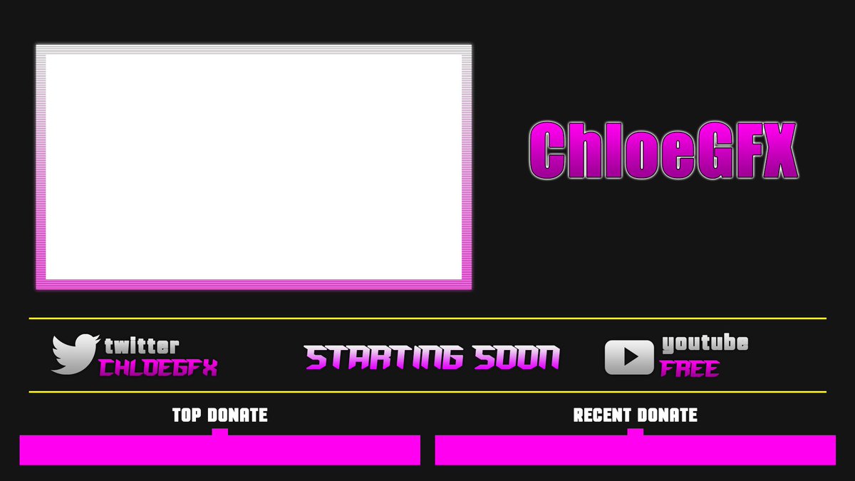 ChloeGfx's tweet photo. Starting soon screen, Any colour (Can add logo's pictures) All Free, Dm me :) @GFXCoach @SGH_RTs @Demented_RTs @Mighty_RTs https://t.co/mVmjVGhweW