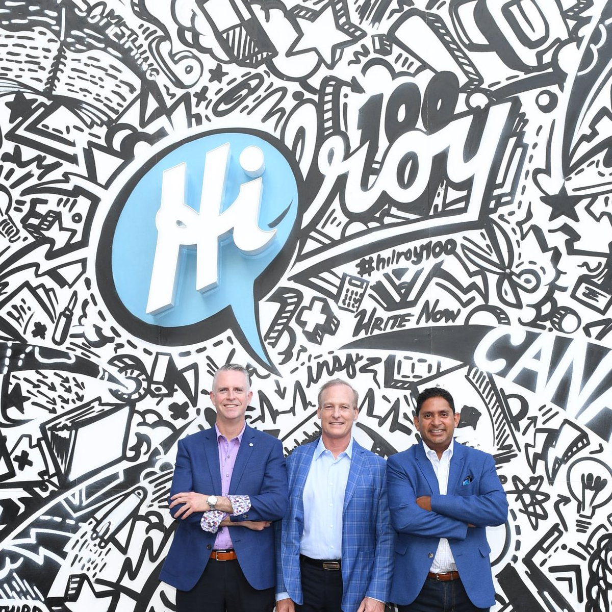 Thank you for taking your selfies with your friends at the #Hilroy100 mural 🎨