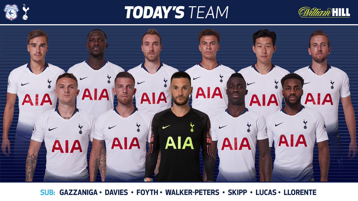 JamesPretty11's tweet image. Today's Tottenham team vs cardiff