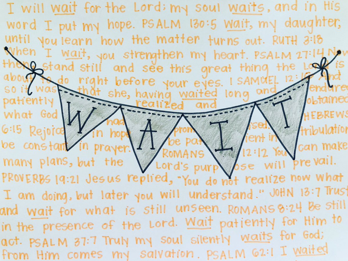 DrH_NCE's tweet photo. WAIT \wāt\ (n.) : an attitude of watchfulness and expectancy // In 2019, I am going to W A I T - to be ready but patient, to be expectant but humble, to be watchful but still. #onelittleword2019 https://t.co/IdfhBscV02