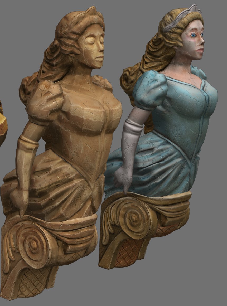 seasoffortune's tweet image. Hope everyone had a safe new years celebration last night! We? Well, we are working on the option to craft figure heads on board the ship. 

Here is a sneak peak of one of em!

#indiedev #gamedev #seasoffortune #IndieGameDev #figurehead #videogame #indiegame