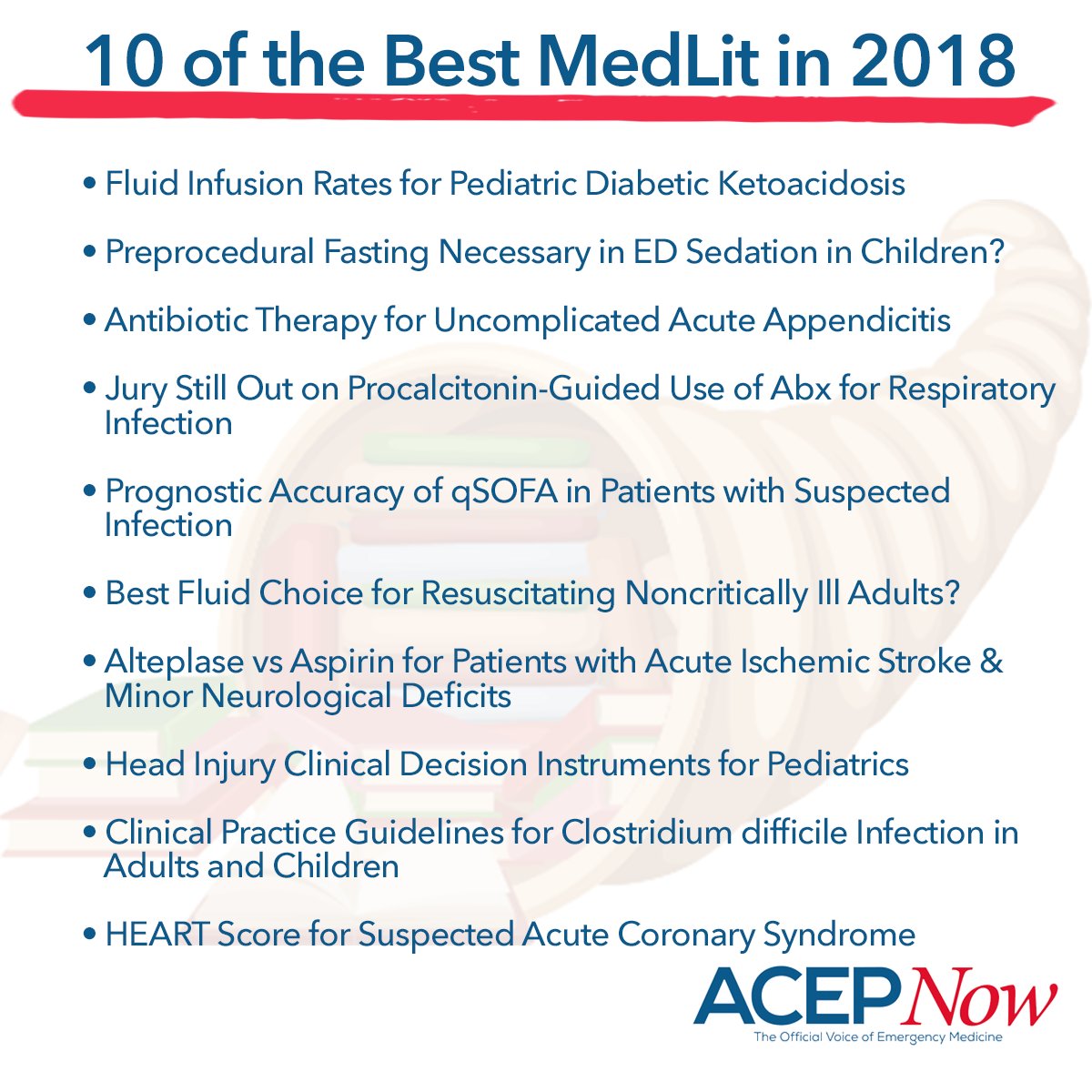 ACEPNation's tweet image. ICYMI - Some reading to start your EM year off right! Cut through the weeds. Here are 10 of the best articles from 2018: bit.ly/2LtVKWN

#FOAMed #EMlit @emlitofnote