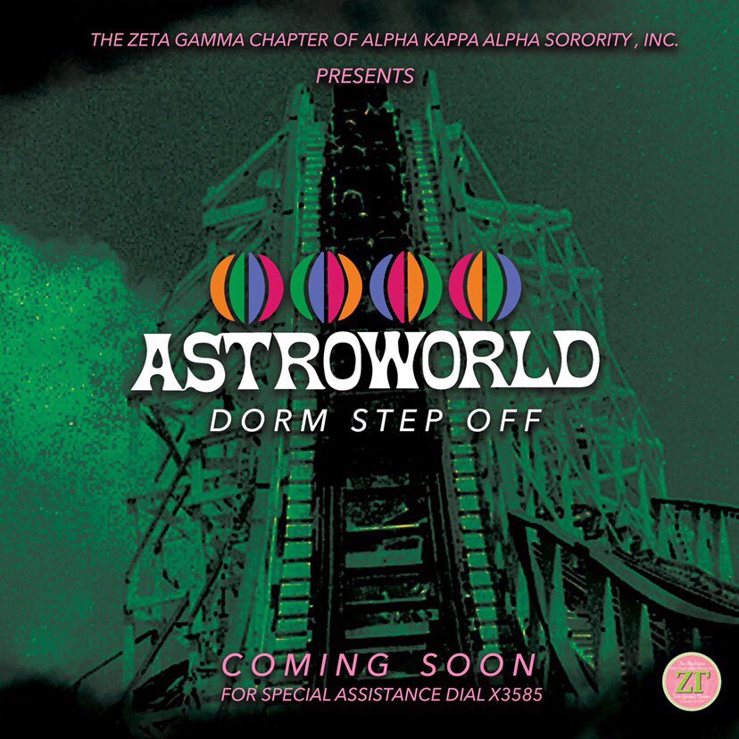 PV_AKAs's tweet photo. Someone Said โ๏ธ๐ THIS IS WHAT YOU ALL HAVE BEEN WAITING FOR! The Zeta Gamma Chapter Of Alpha Kappa Alpha Sorority Incorporated Presents The 2019 Freshman Dorm Step Off. PVAMU Class Of 2022 Get Ready For The BIGGEST Event of the year! #AstroWorld #ThosePVAKAs #DormStepOff19 https://t.co/6ZtANne6pH
